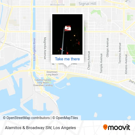 Alamitos & Broadway SW map