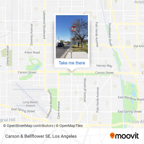 Carson & Bellflower SE map