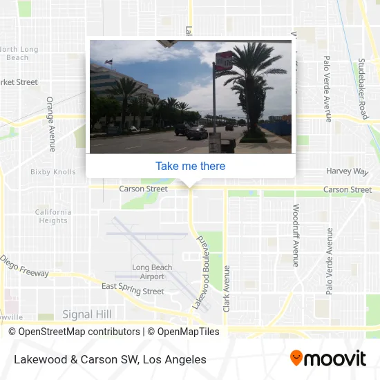 Lakewood & Carson SW map