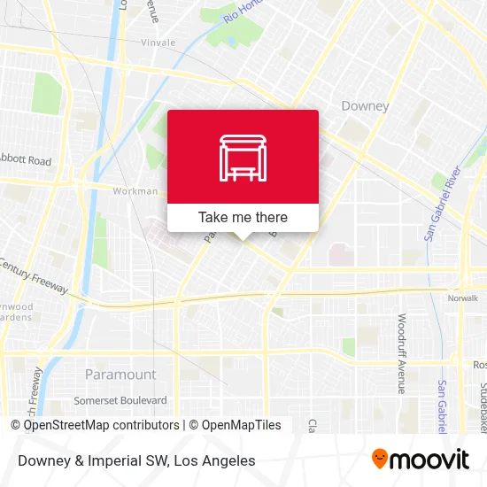 Downey & Imperial SW map