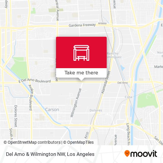 Del Amo & Wilmington NW map