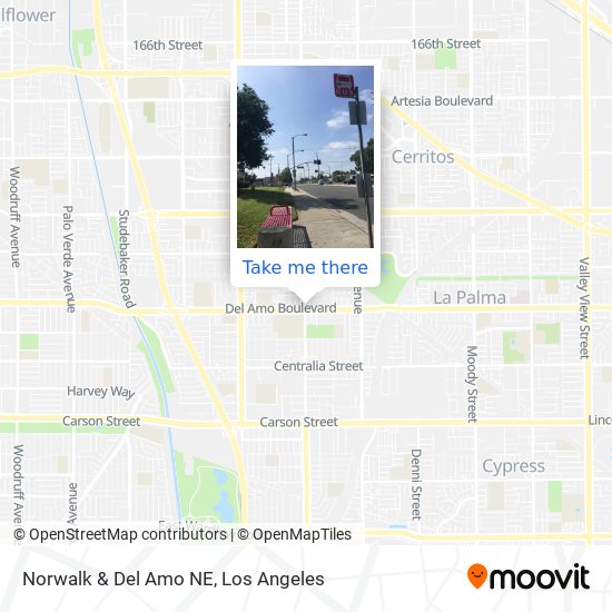 Norwalk & Del Amo NE map