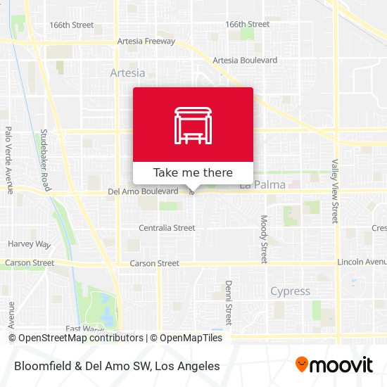 Bloomfield & Del Amo SW map