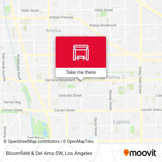 Bloomfield & Del Amo SW map
