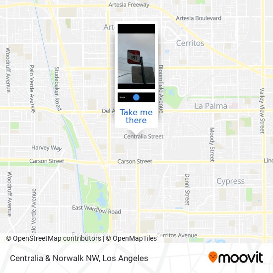 Centralia & Norwalk NW map