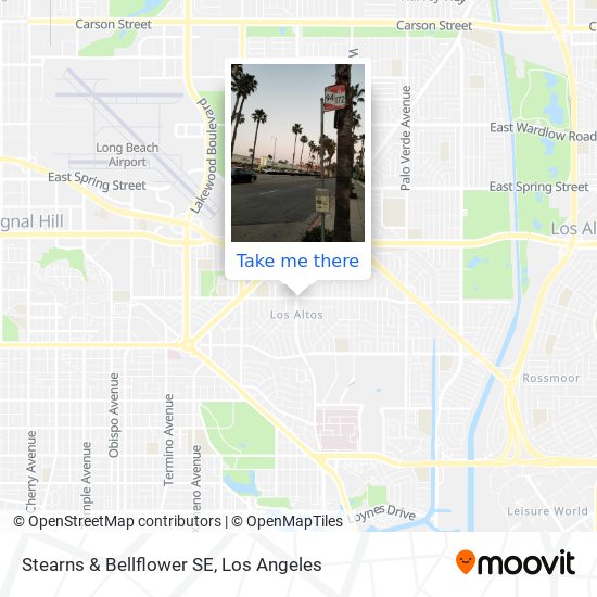 Stearns & Bellflower SE map
