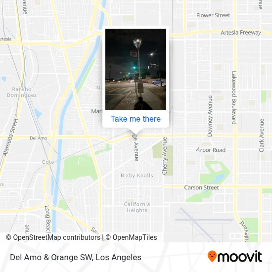 Del Amo & Orange SW map