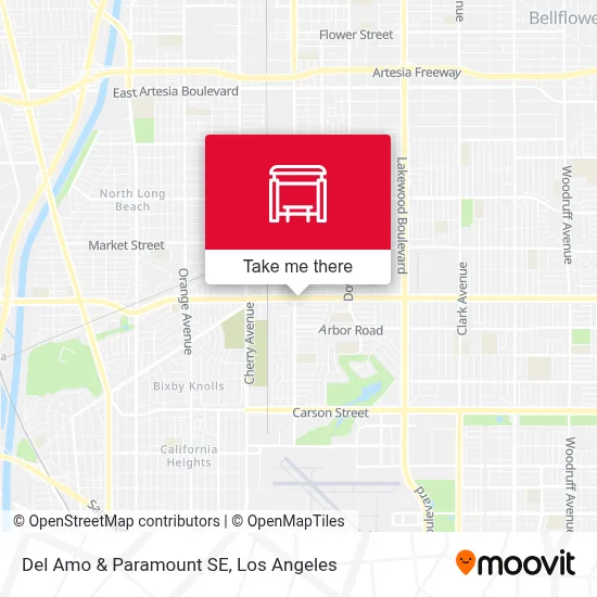 Del Amo & Paramount SE map