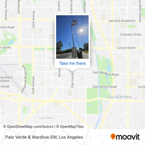 Palo Verde & Wardlow SW map