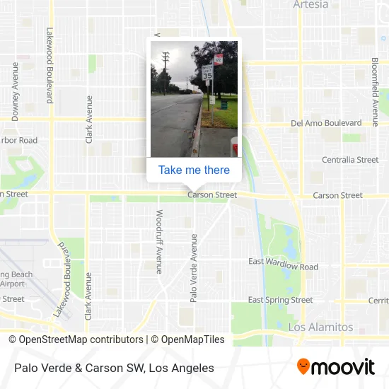 Palo Verde & Carson SW map