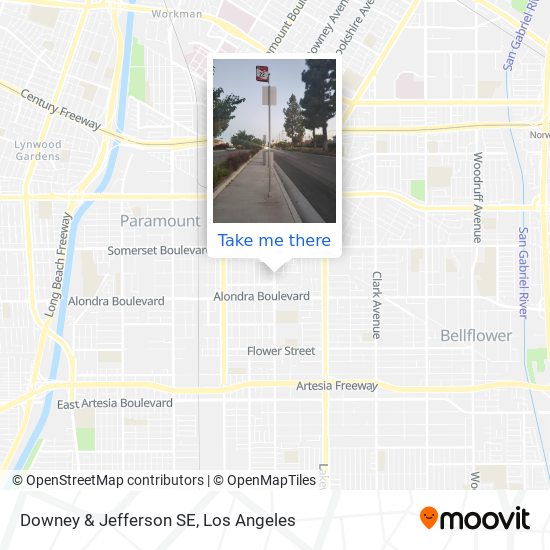Downey & Jefferson SE map