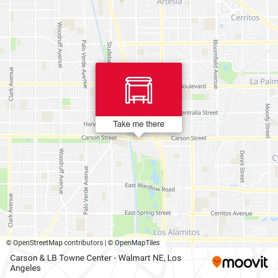 Carson & LB Towne Center - Walmart NE map