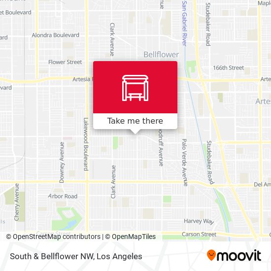 South & Bellflower NW map