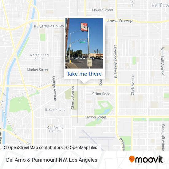 Del Amo & Paramount NW map