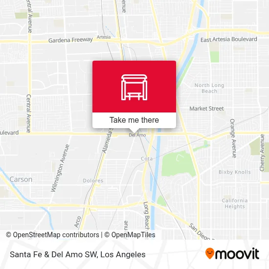 Santa Fe & Del Amo SW map