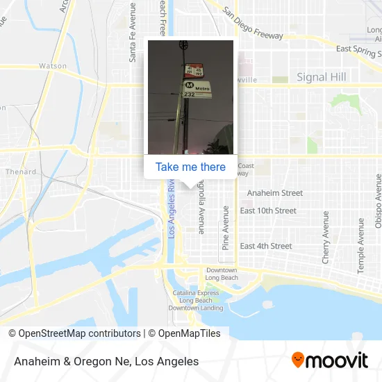 Anaheim & Oregon Ne map