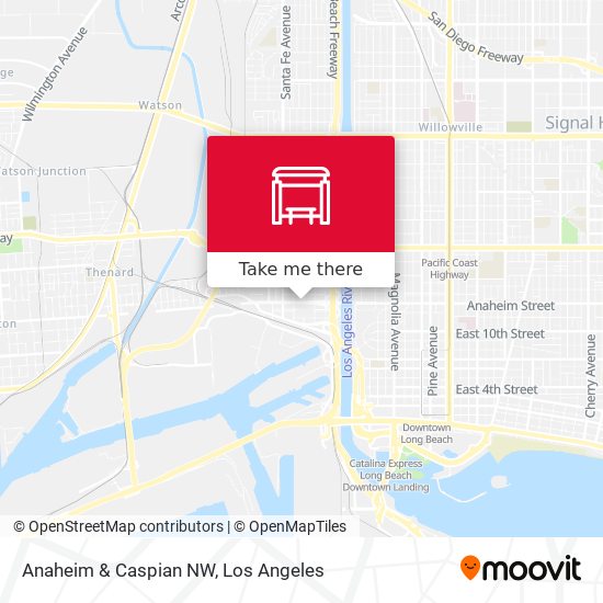 Anaheim & Caspian NW map