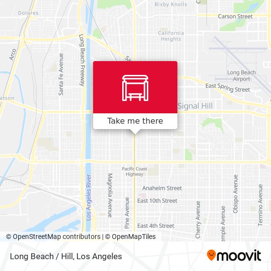 Mapa de Long Beach / Hill