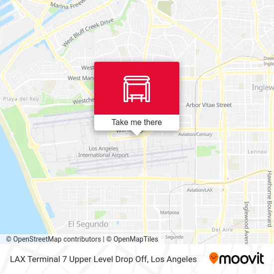 LAX Terminal 7 Upper Level Drop Off map