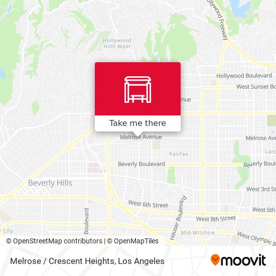 Melrose / Crescent Heights map