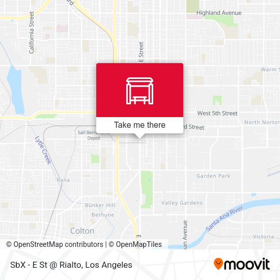 SbX - E St @ Rialto map