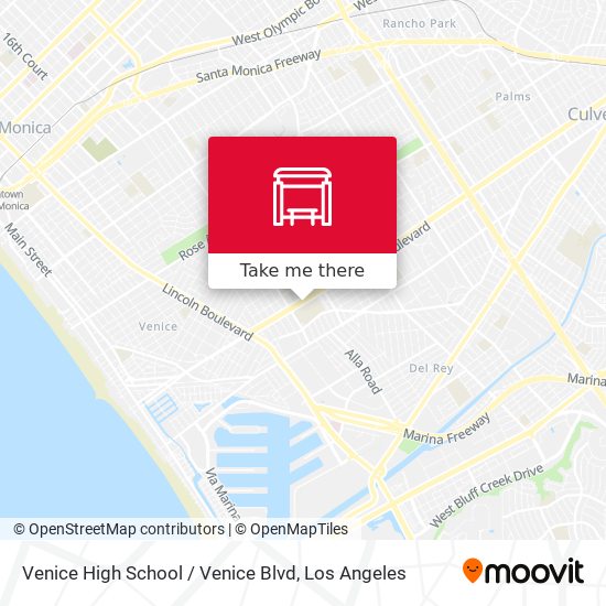 Mapa de Venice High School / Venice Blvd