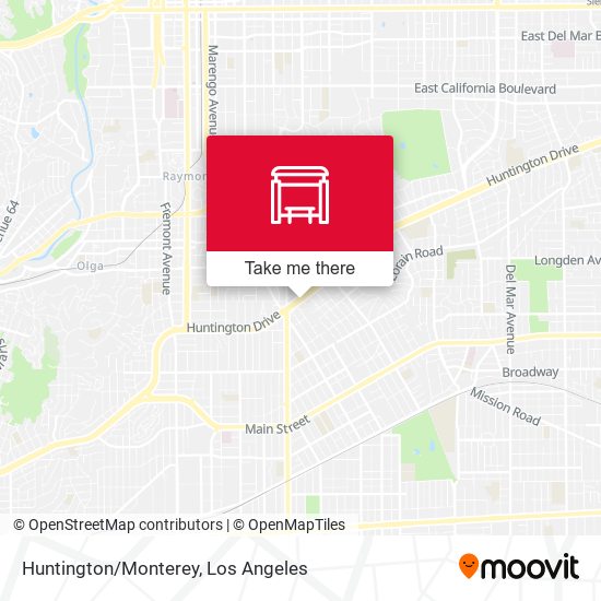 Huntington/Monterey map