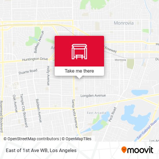 East of 1st Ave WB map