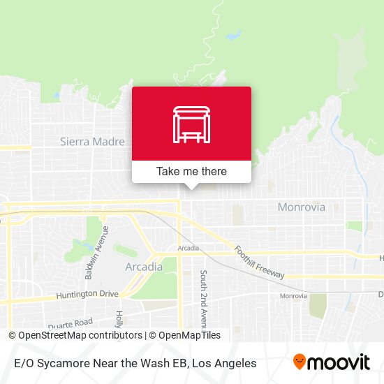 E/O Sycamore Near the Wash EB map