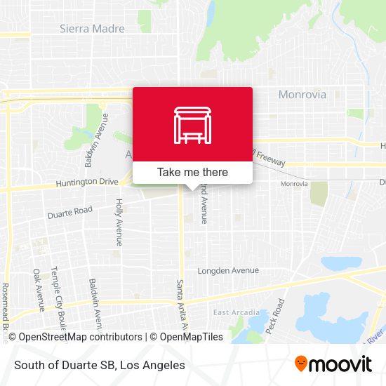 South of Duarte SB map