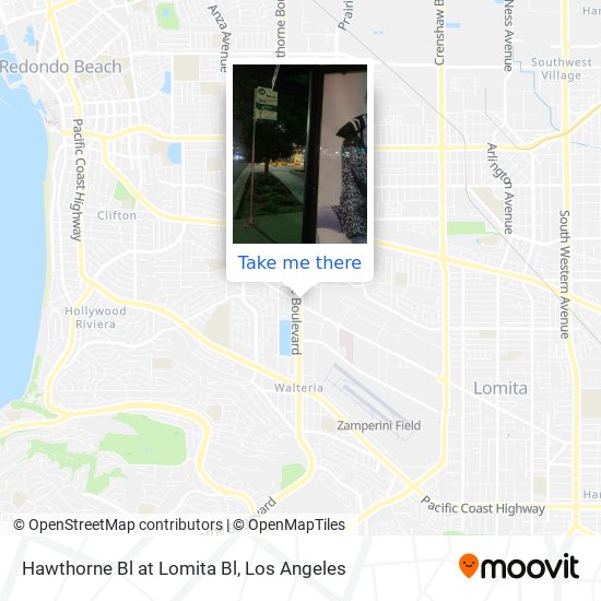 Hawthorne Bl at Lomita Bl map