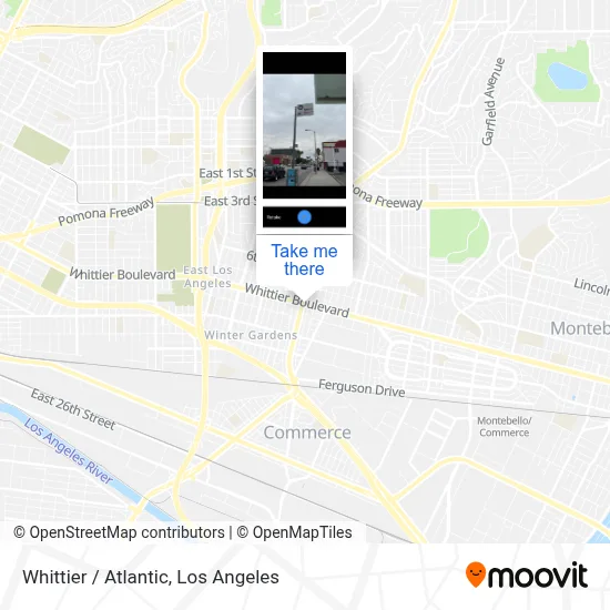 Whittier / Atlantic map