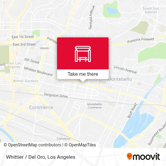 Whittier / Del Oro map