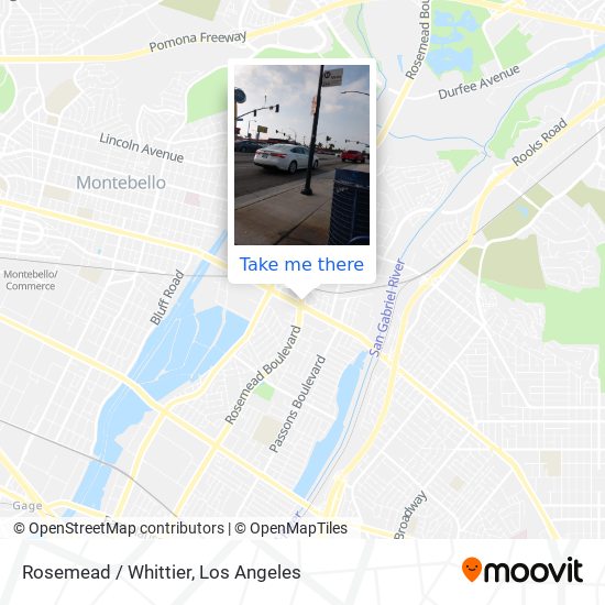 Rosemead / Whittier map