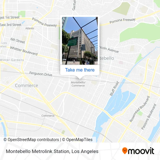 Montebello Metrolink Station map