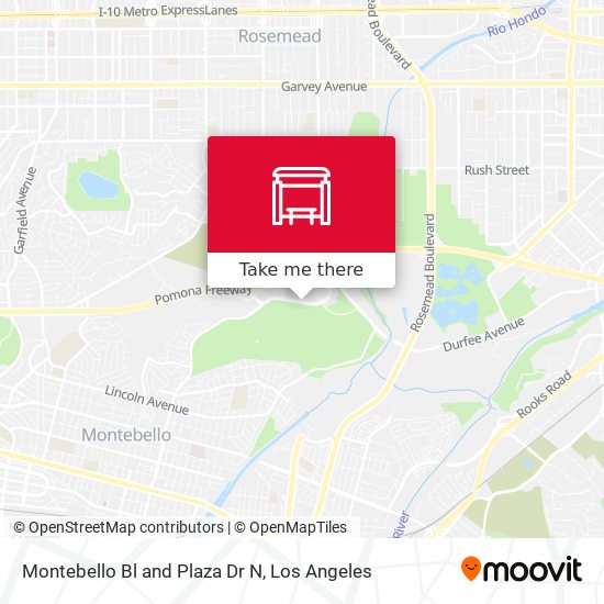 Montebello Bl and Plaza Dr N map