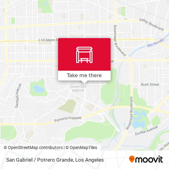 San Gabriel / Potrero Grande map