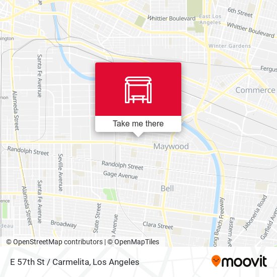 E 57th St / Carmelita map