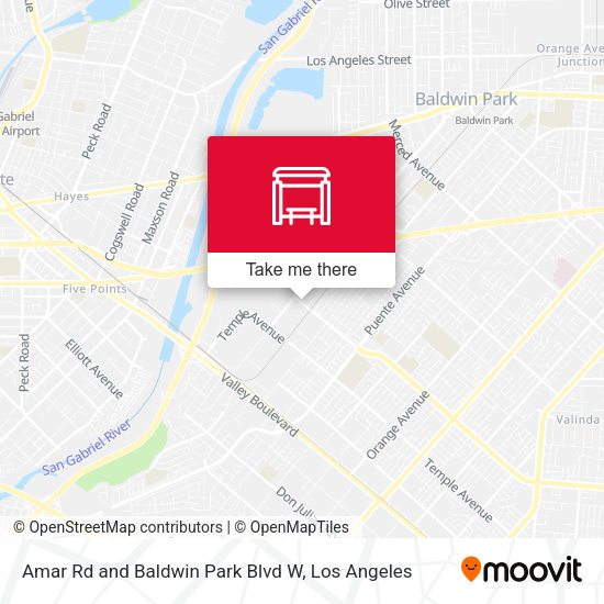 Mapa de Amar Rd and Baldwin Park Blvd W