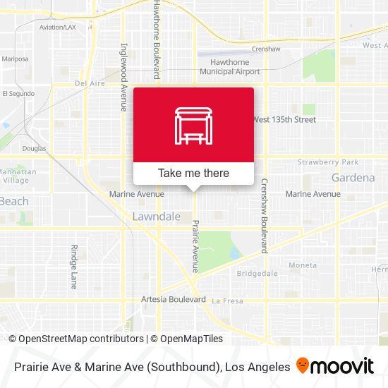 Prairie Ave & Marine Ave (Southbound) map