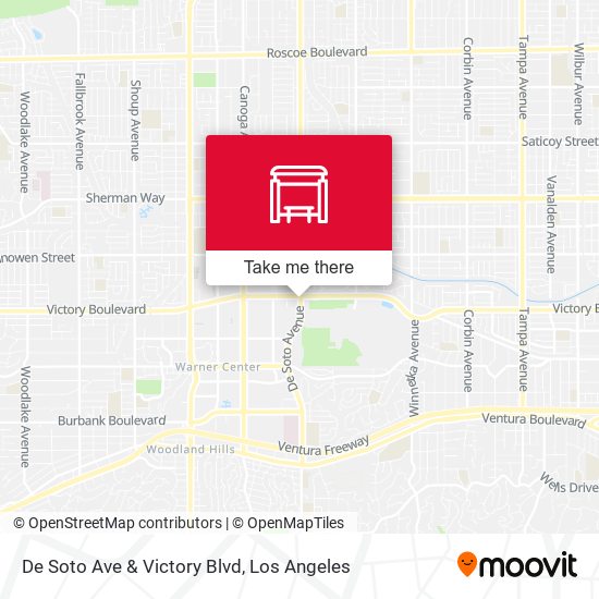 De Soto Ave & Victory Blvd map