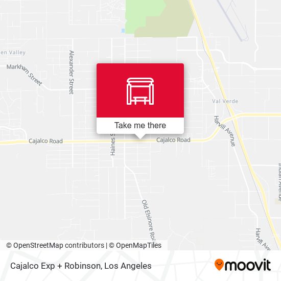 Cajalco Exp + Robinson map