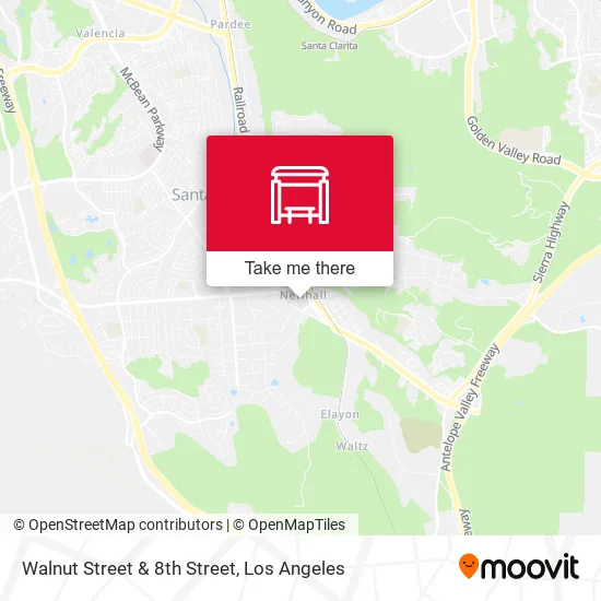 Walnut Street & 8th Street map