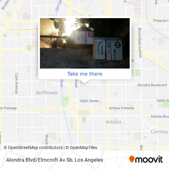 Alondra Blvd/Elmcroft Av Sb map