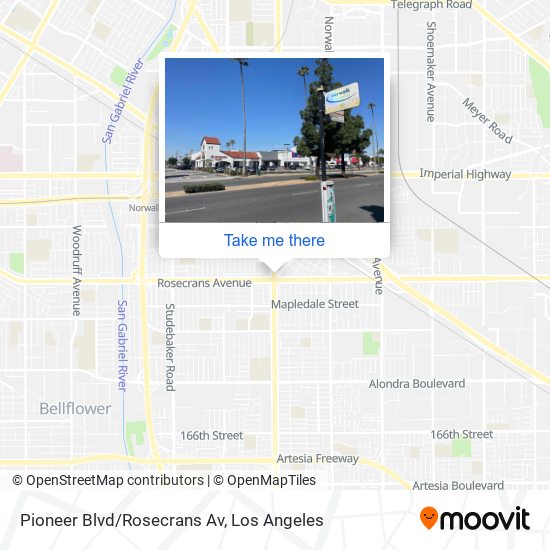 Pioneer Blvd/Rosecrans Av map