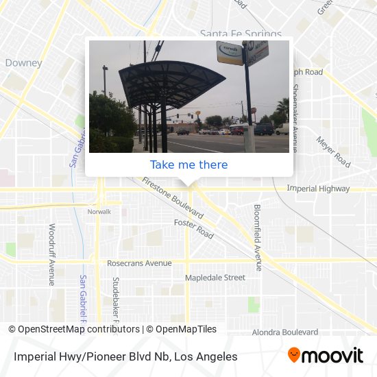 Imperial Hwy/Pioneer Blvd Nb map