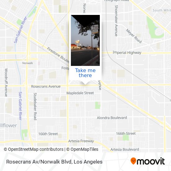 Rosecrans Av/Norwalk Blvd map