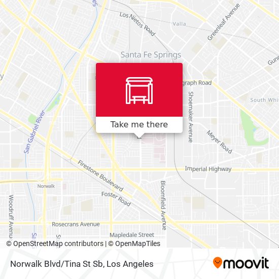 Norwalk Blvd/Tina St Sb map