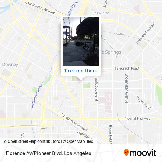 Florence Av/Pioneer Blvd map