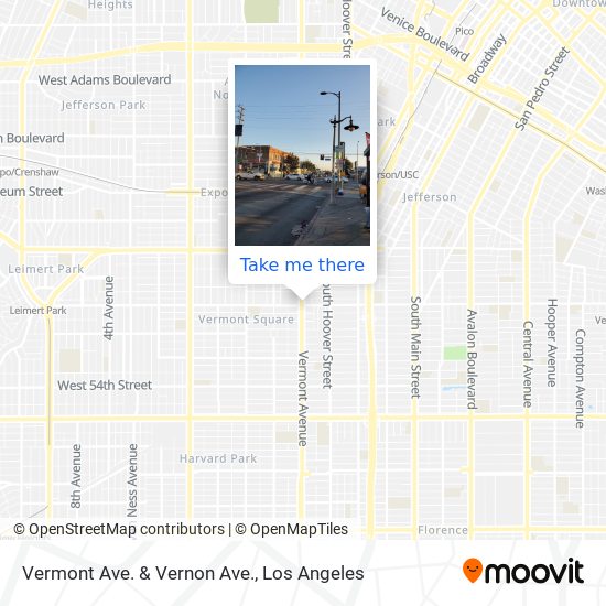 Vermont Ave. & Vernon Ave. map
